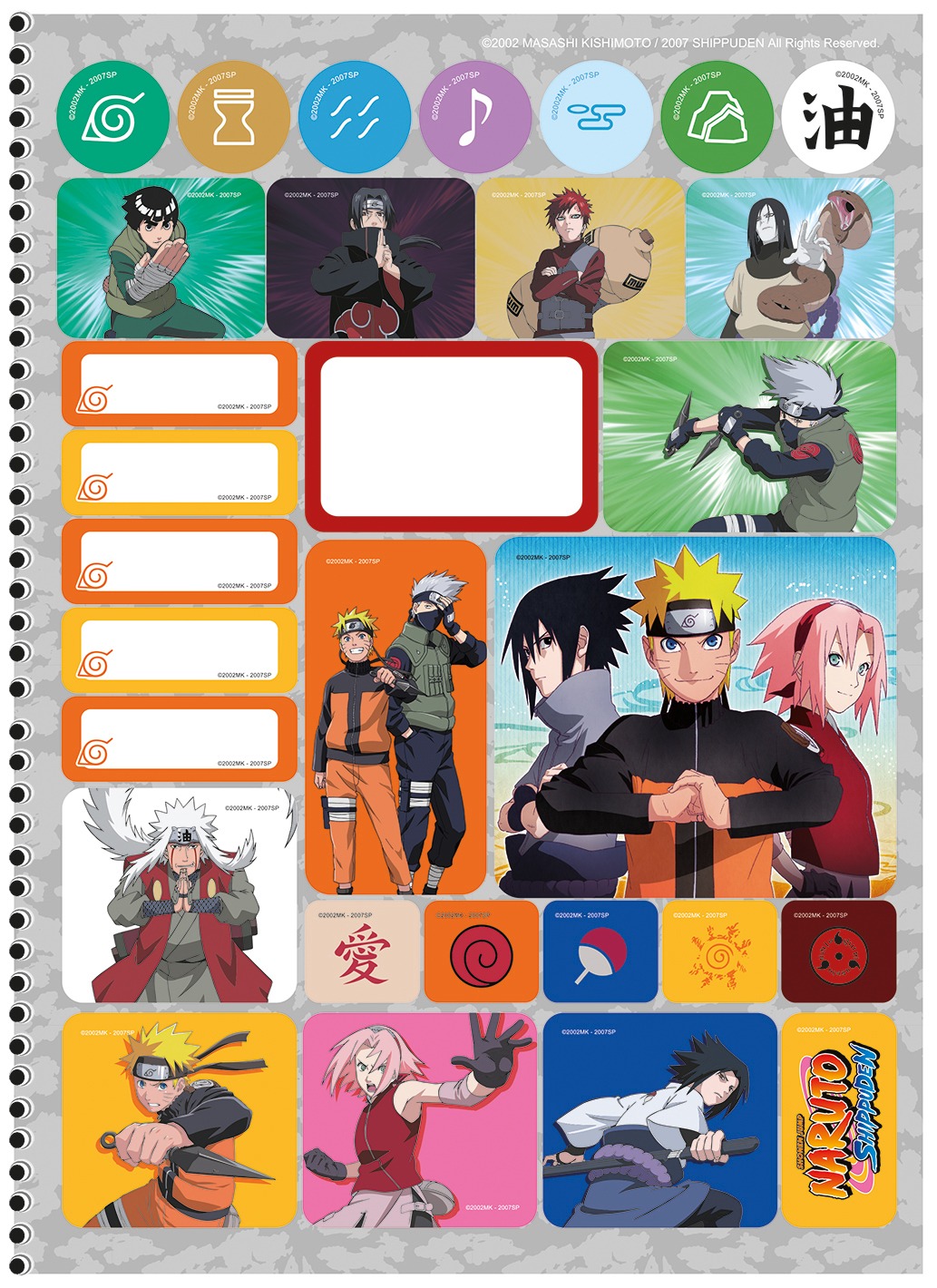 Caderno Brochura Pequeno 1/4 Anime Naruto Shippuden 80 Folhas São